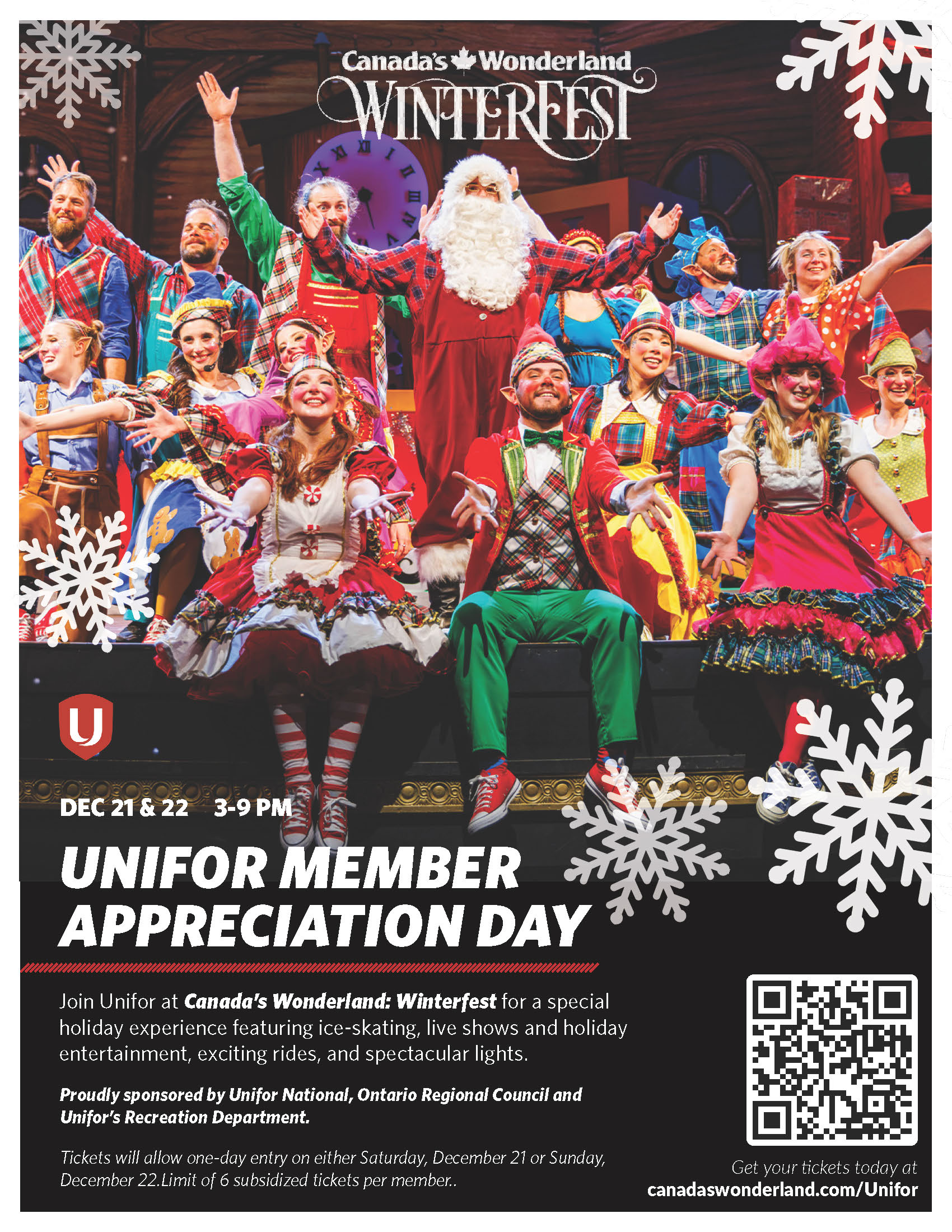 Unifor Member Appreciation Day- Canada’s Wonderland Winterfest – Unifor 707